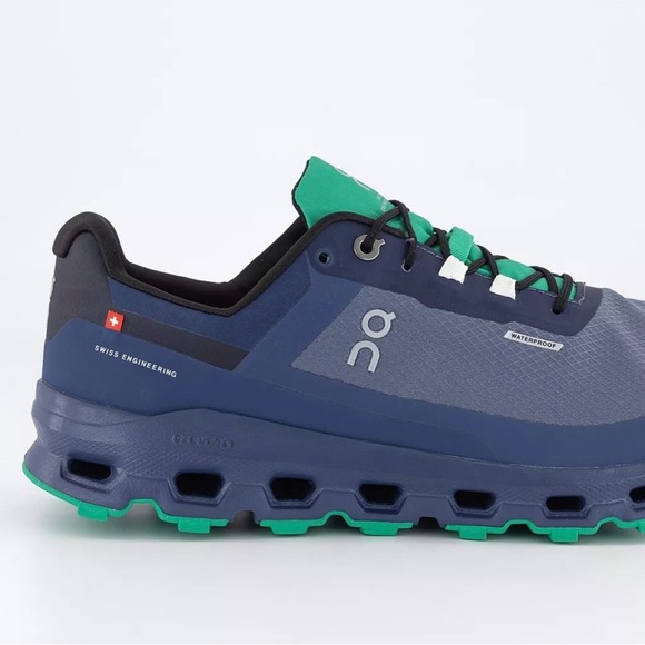 On Cloudvista CloudTrax Waterproof Trail Running Shoes Metal Denim 74.98277 12.5 - Picture 5 of 12